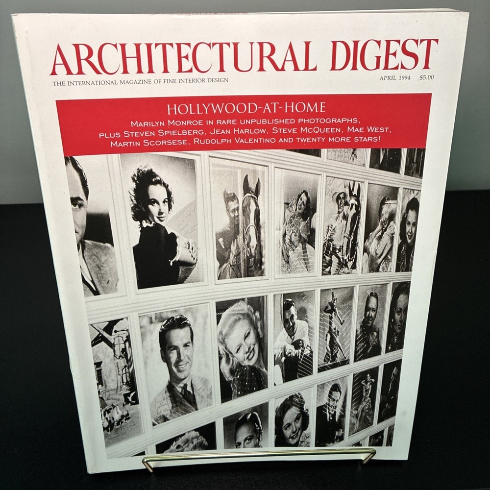 Architectural Digest Magazine April 1994 Hollywood-at-Home Marilyn Monroe (VG)